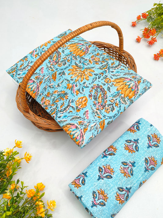 Best Quality Cotton Top Bottom Sanganeri Print Set - BFJFTB34