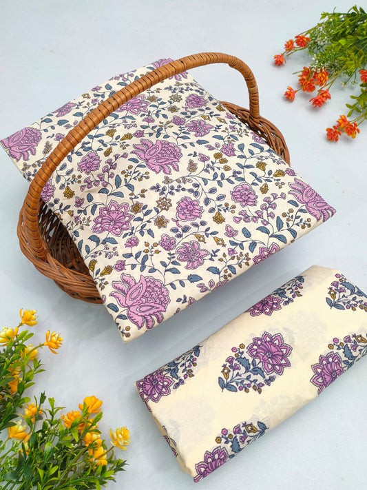 Best Quality Cotton Top Bottom Sanganeri Print Set - BFJFTB3