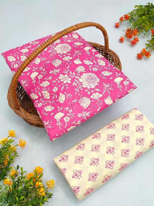 Best Quality Cotton Top Bottom Sanganeri Print Set - BFJFTB5