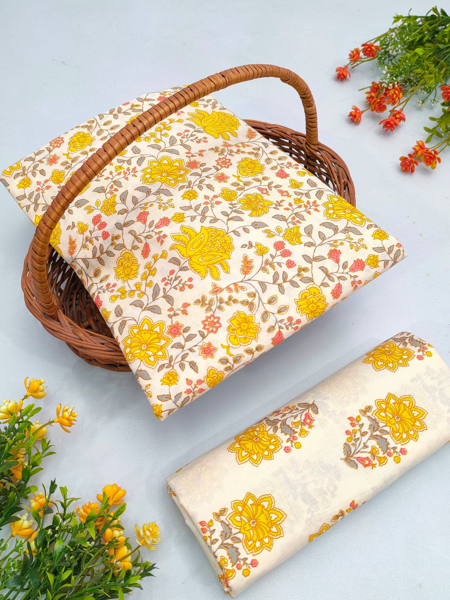 Best Quality Cotton Top Bottom Sanganeri Print Set - BFJFTB8