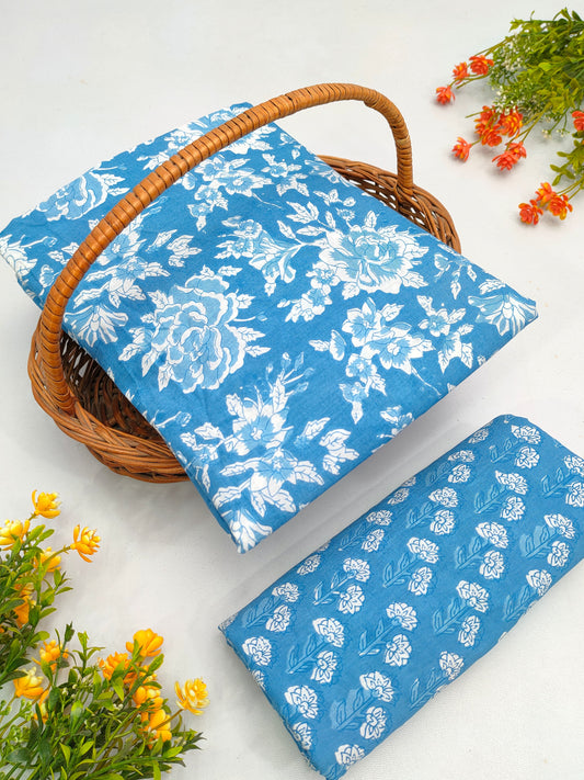 Best Quality Cotton Top Bottom Sanganeri Print Set - BFJFTB9