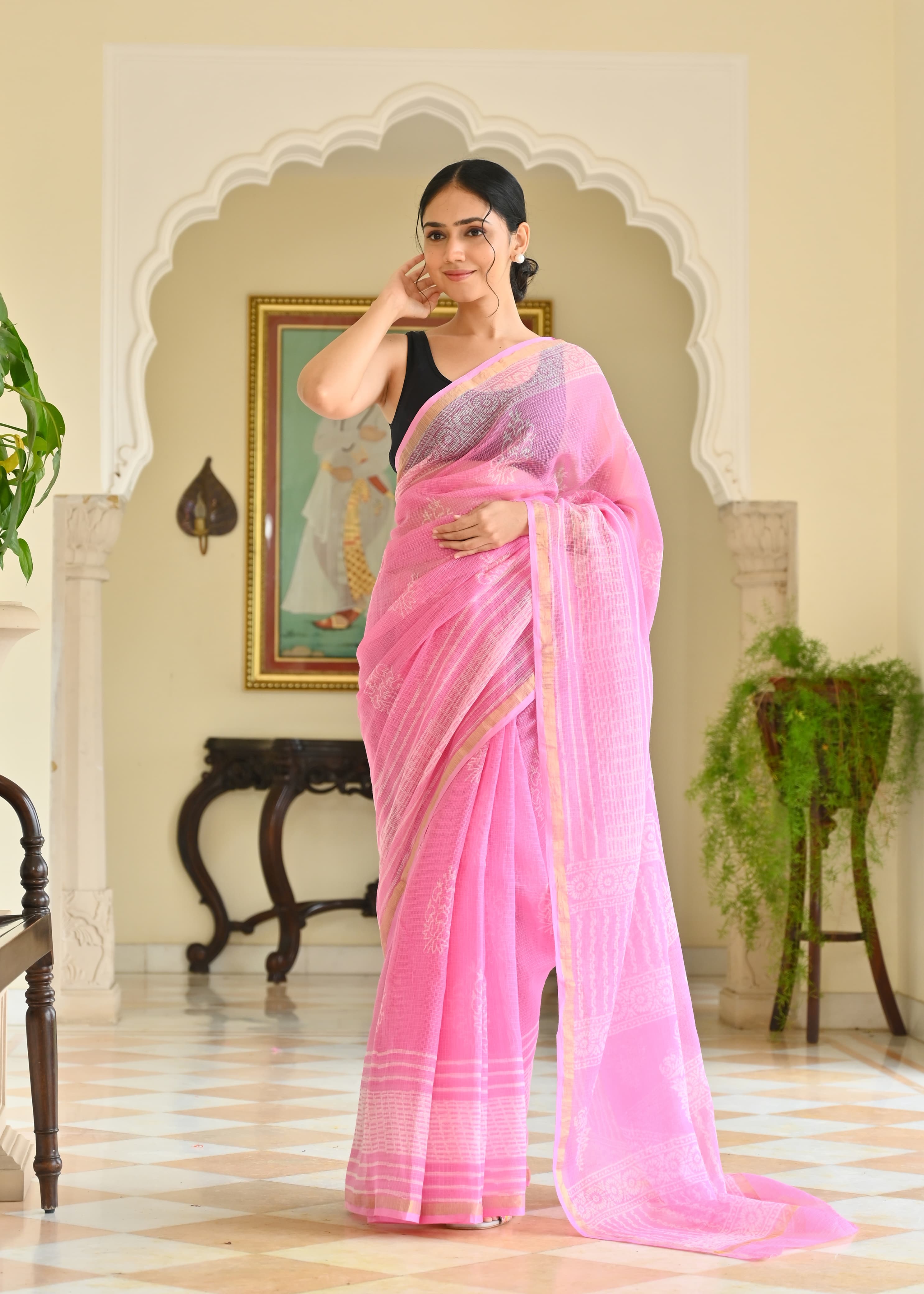 Kota Doriya Silk Saree With Blouse Piece - BFSGKDS5