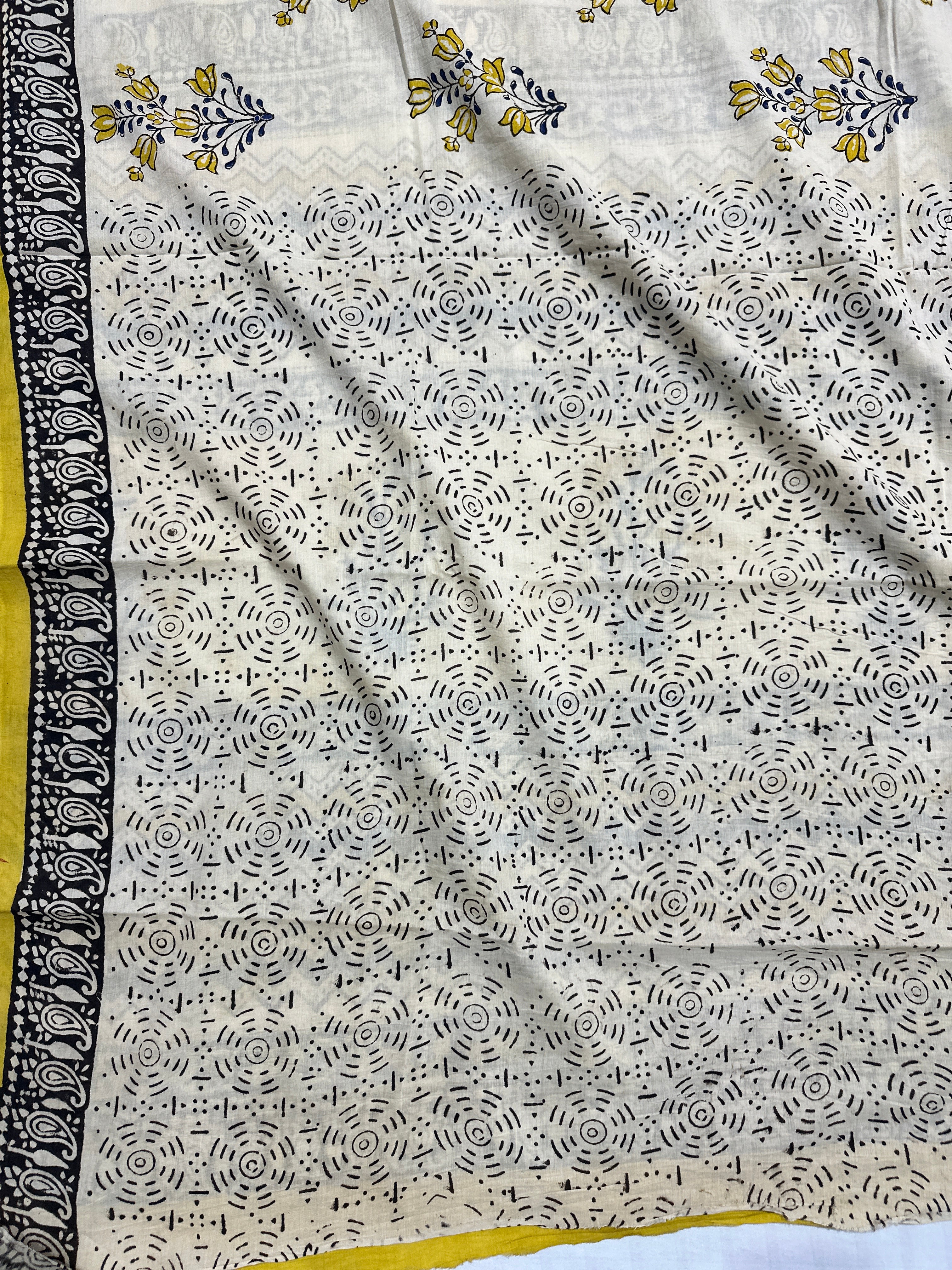 Premium Mul Cotton Hand Block Printed Saree With Blouse Piece - BFSBTC11