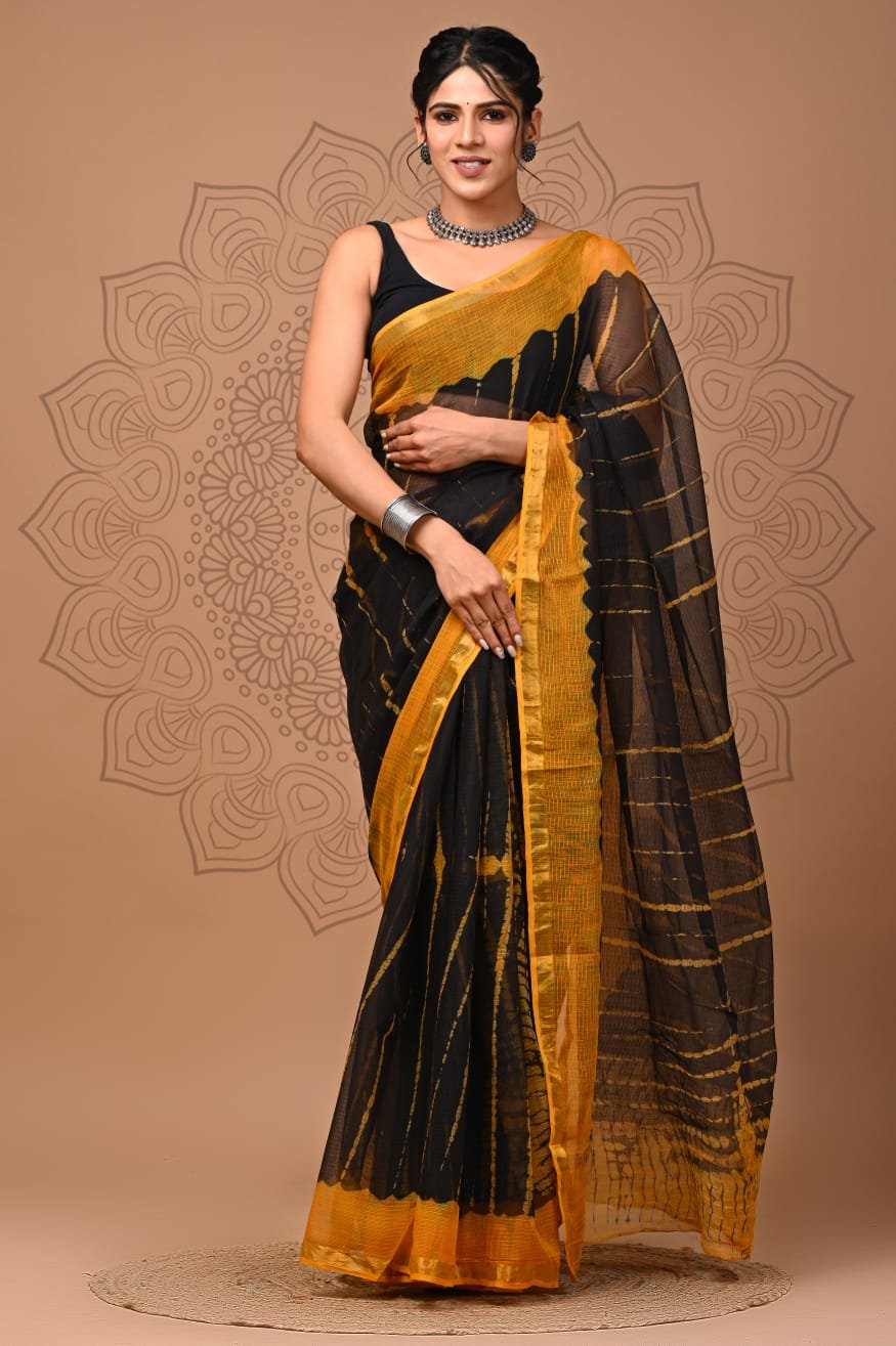Kota Doriya Silk Saree With Blouse Piece