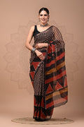 Kota Doriya Silk Saree With Blouse Piece