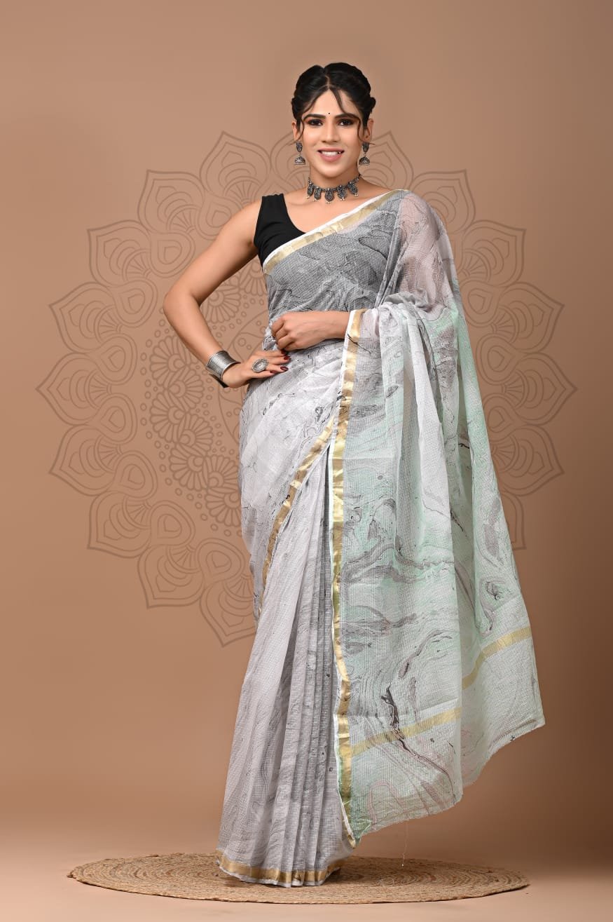 Kota Doriya Silk Saree With Blouse Piece