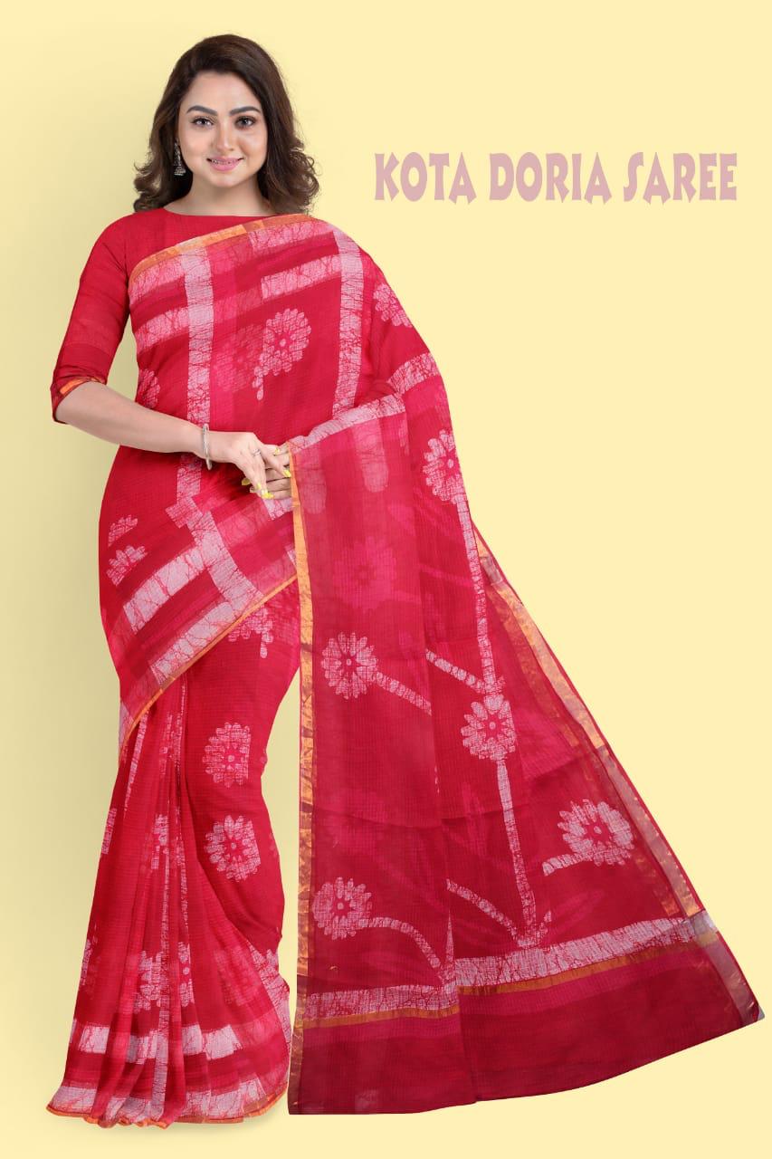 bagru, Kota Doriya Silk Saree, bagru saree, saree,hand block saree