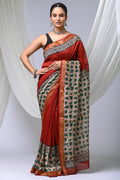 bagru, bagru saree, saree,hand block saree,Maheswari Silk, NewXArrivals