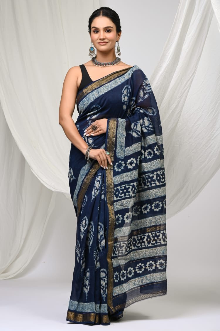 bagru, bagru saree, saree,hand block saree,Maheswari Silk, NewXArrivals