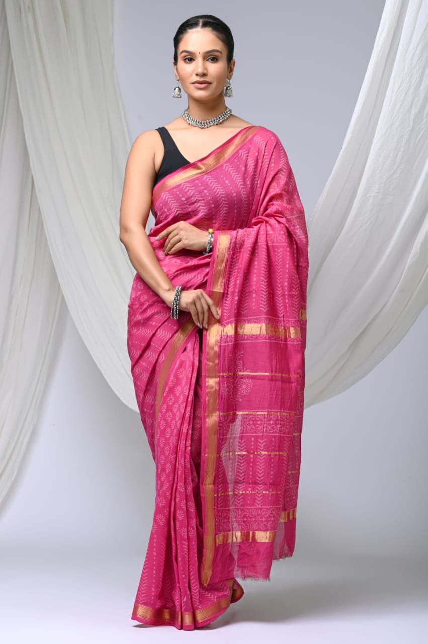 bagru, bagru saree, saree,hand block saree,Maheswari Silk, NewXArrivals