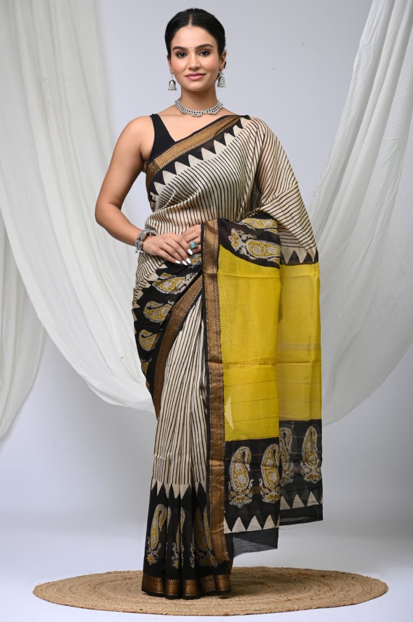 bagru, bagru saree, saree,hand block saree,Maheswari Silk, NewXArrivals