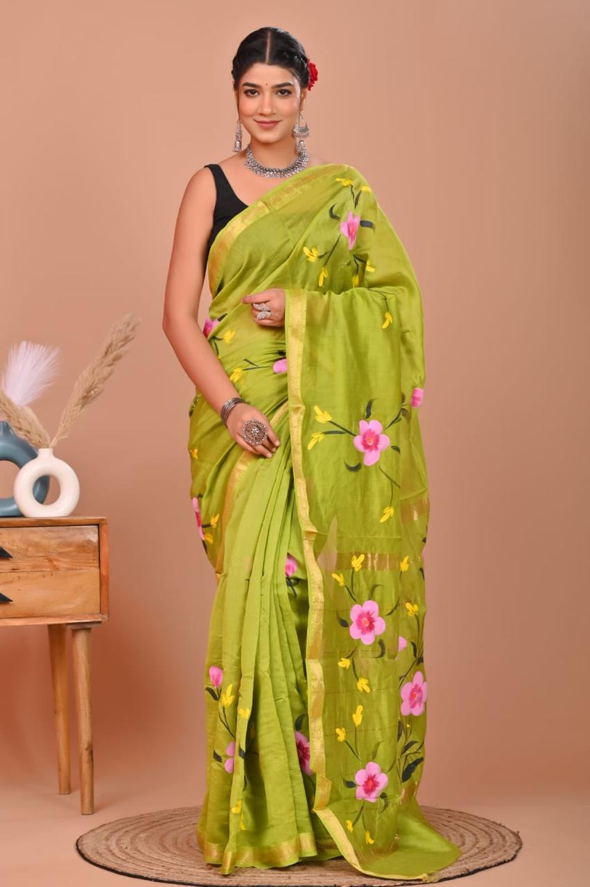 bagru, bagru saree, saree,hand block saree,Maheswari Silk