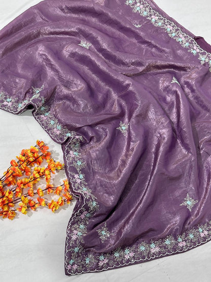 Kurdana Hand Work HO Silk Saree - BFSLA93
