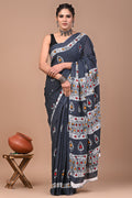 Mul cotton sarees for summer hand block printed