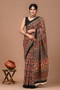 Mul cotton sarees for summer hand block printed