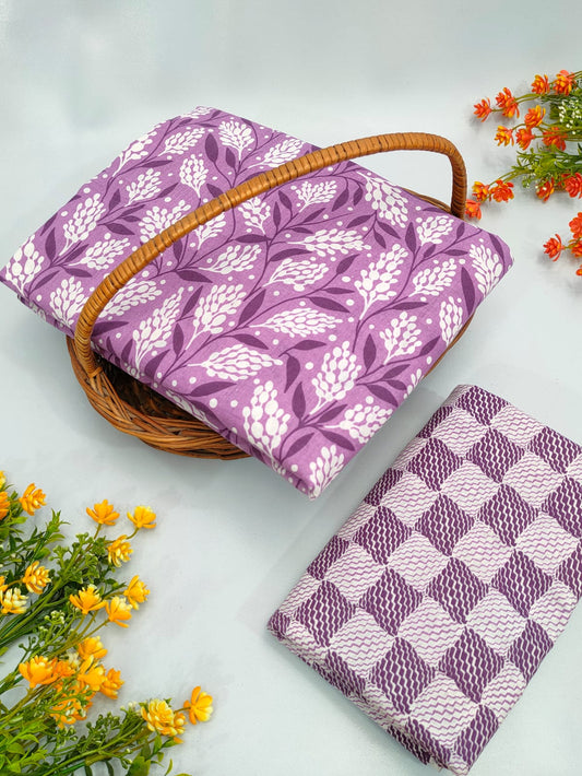 Cotton Top Bottom Sanganeri Print Set - BFTB17