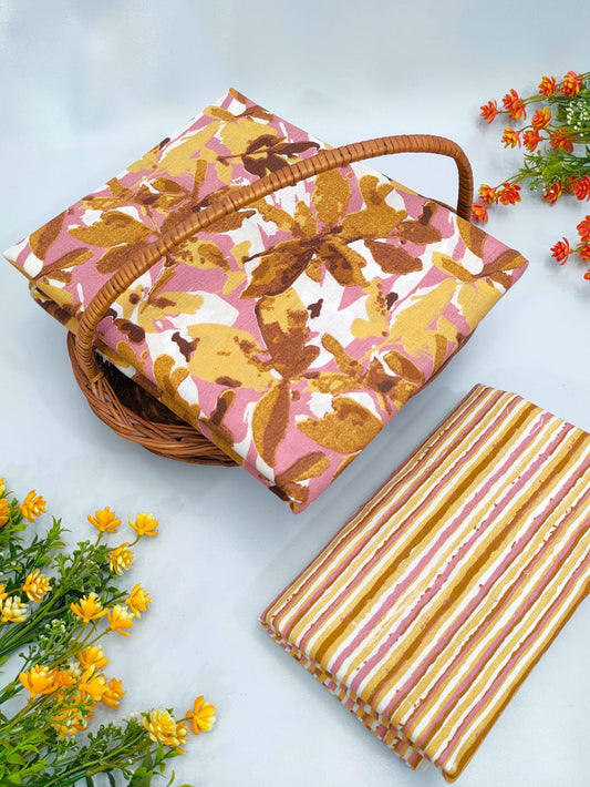 Cotton Top Bottom Sanganeri Print Set - BFTB18