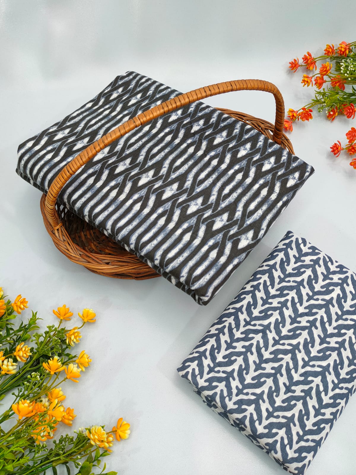 Cotton Top Bottom Sanganeri Print Set - BFTB20