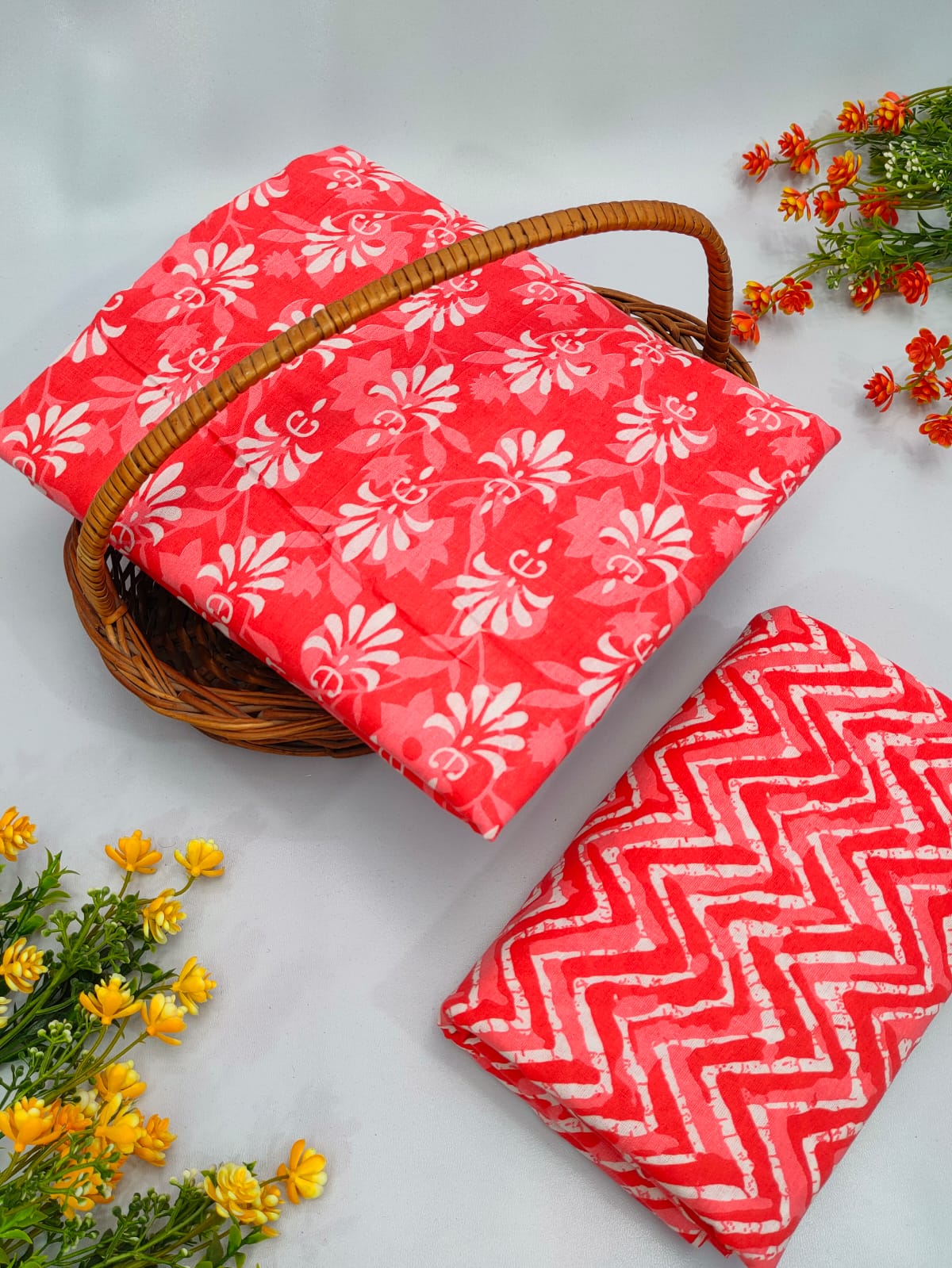 Cotton Top Bottom Sanganeri Print Set - BFTB2