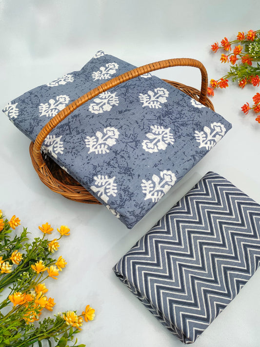 Cotton Top Bottom Sanganeri Print Set - BFTB30