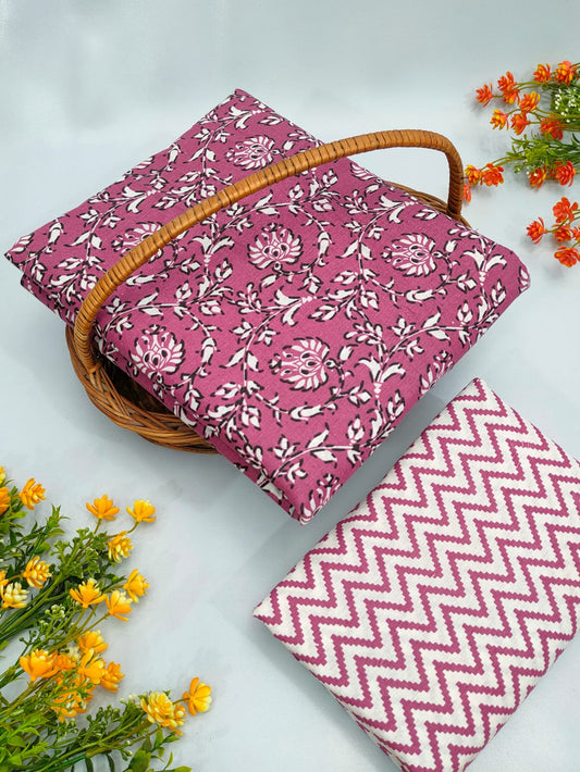 Cotton Top Bottom Sanganeri Print Set - BFTB37