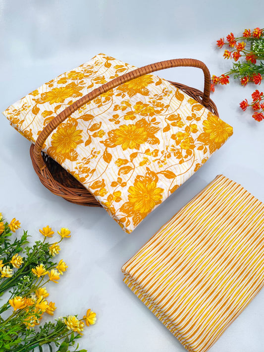 Cotton Top Bottom Sanganeri Print Set - BFTB40