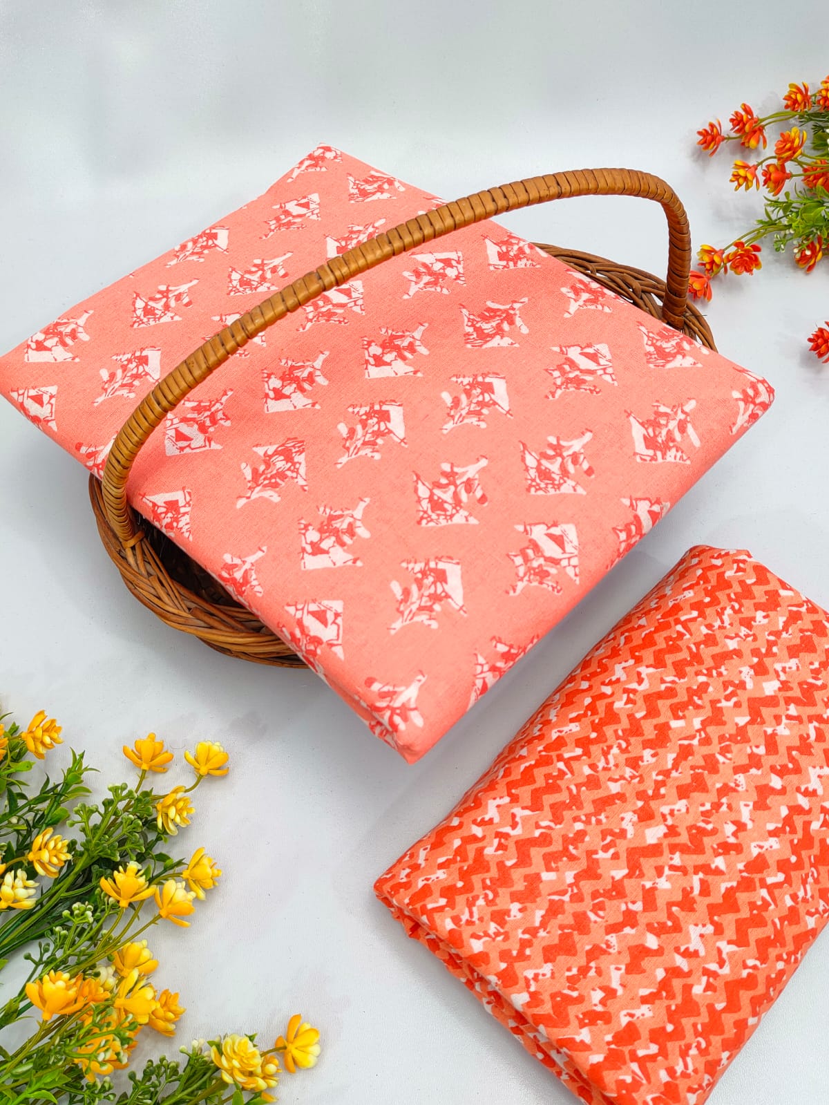 Cotton Top Bottom Sanganeri Print Set - BFTB44