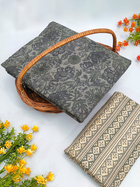 Cotton Top Bottom Sanganeri Print Set - BFTB45