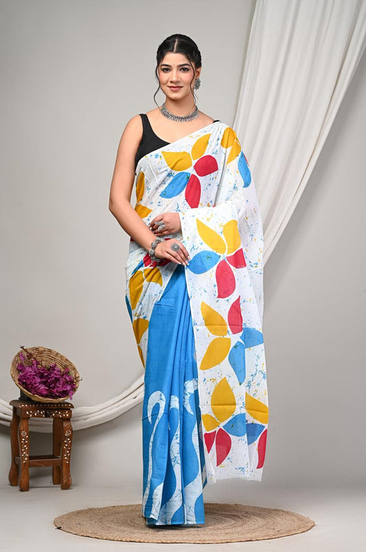 soft Mul cotton saree for summer