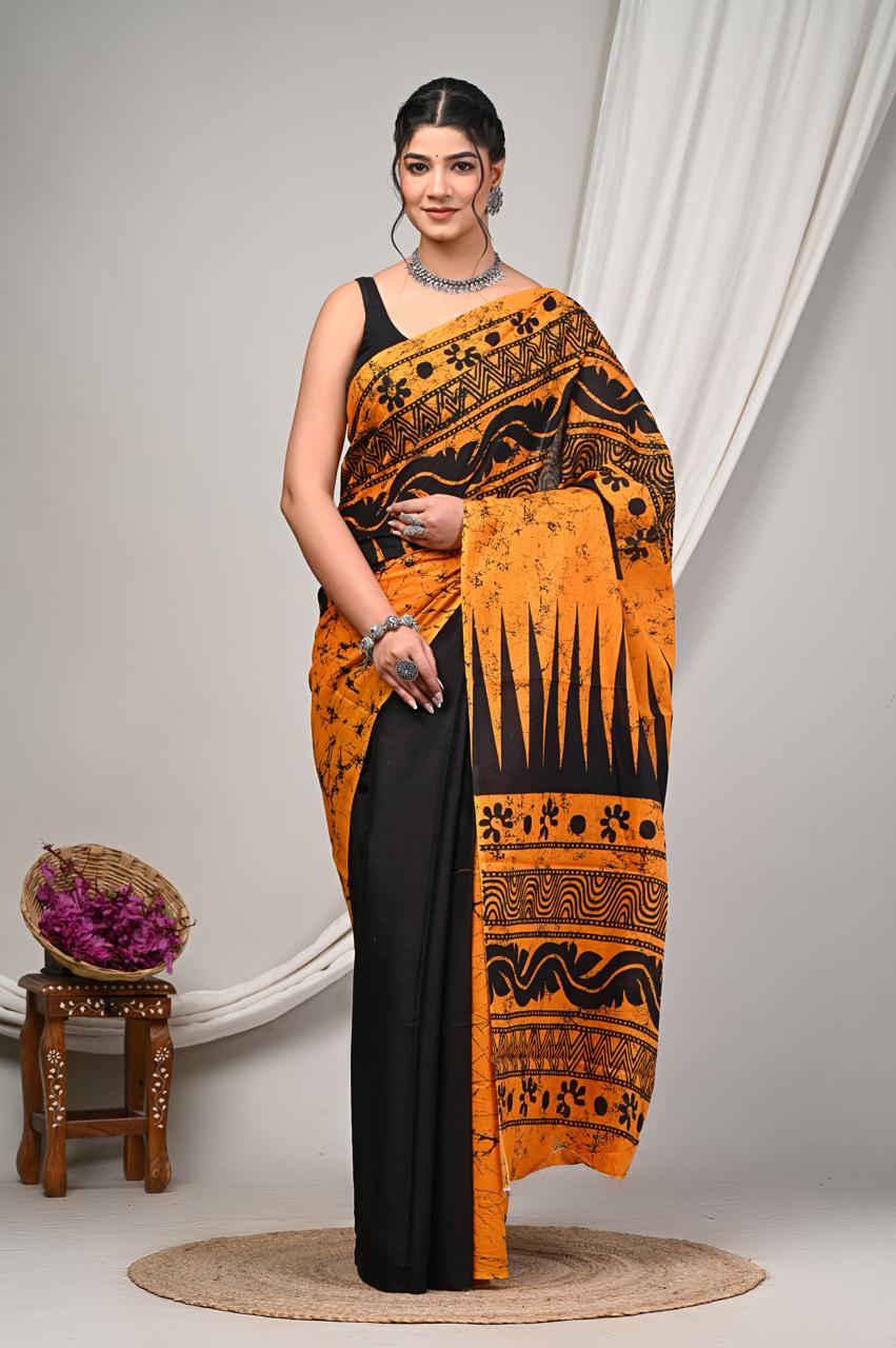 soft Mul cotton saree for summer