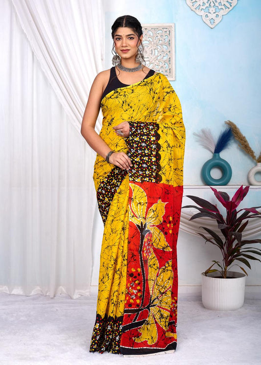 soft Mul cotton saree for summer