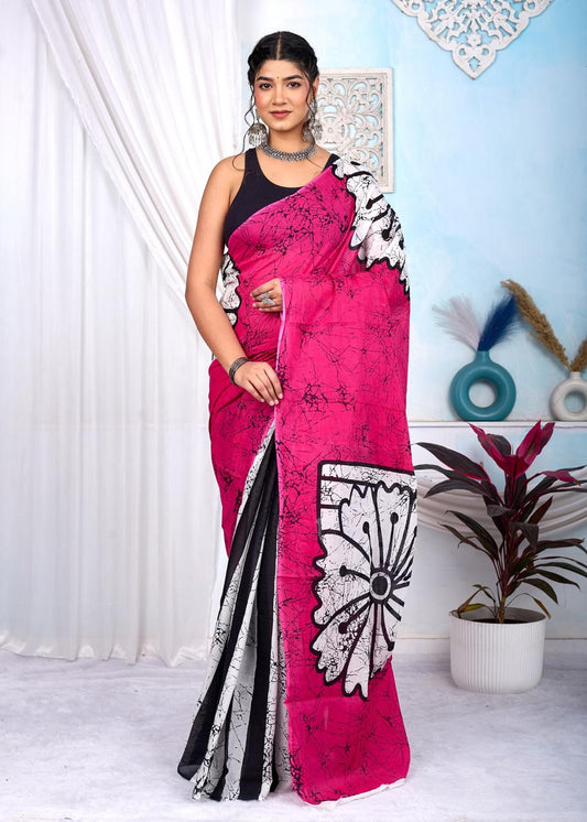 soft Mul cotton saree for summer