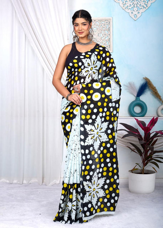soft Mul cotton saree for summer