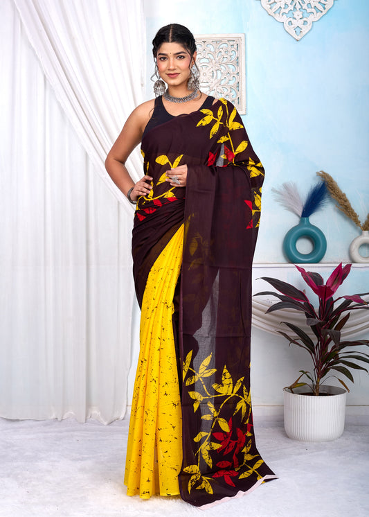 soft Mul cotton saree for summer