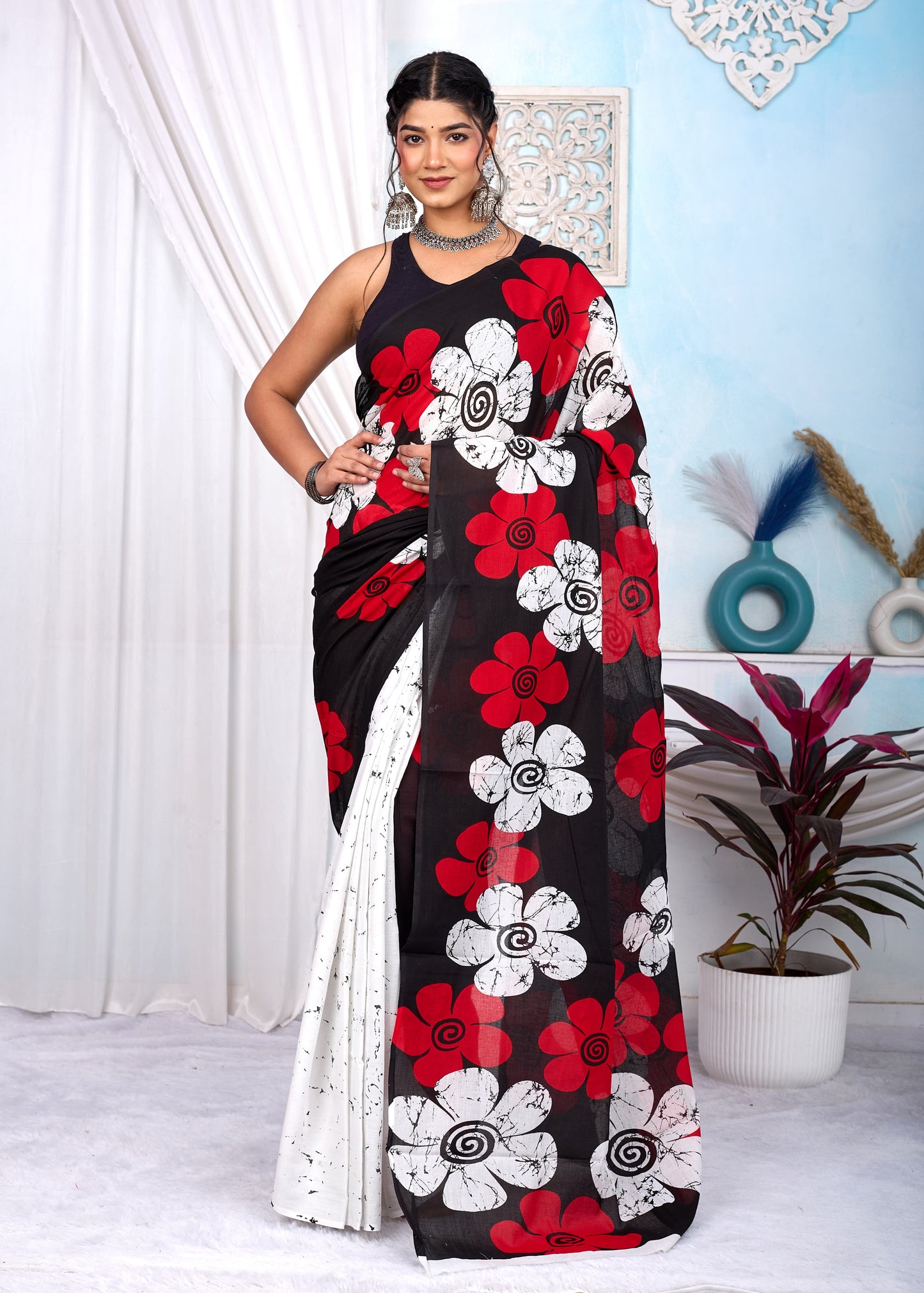 soft Mul cotton saree for summer