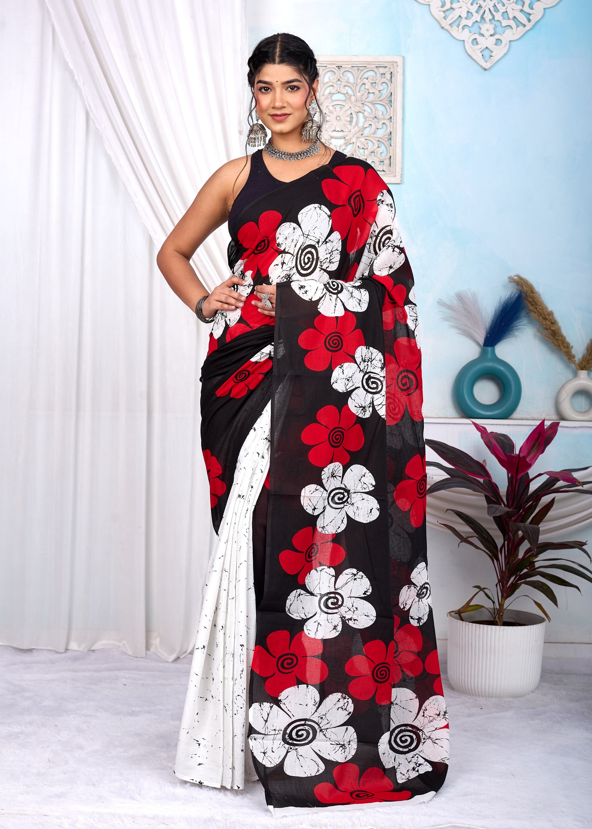 soft Mul cotton saree for summer