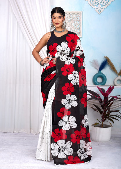 soft Mul cotton saree for summer