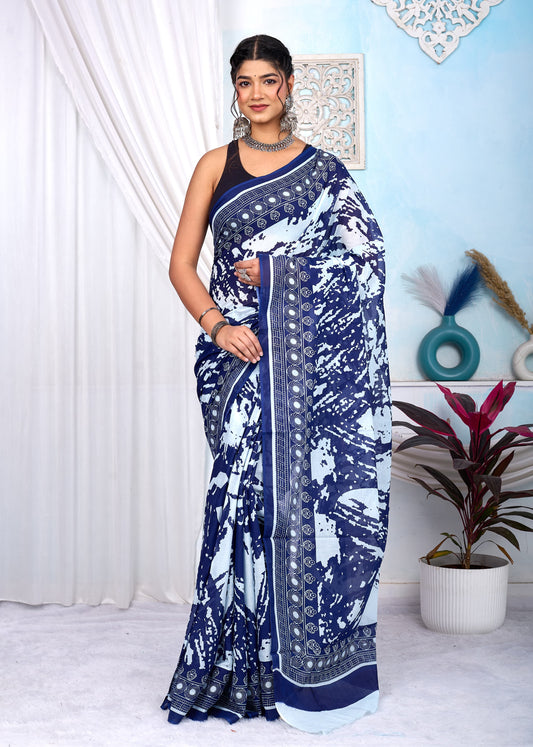 soft Mul cotton saree for summer