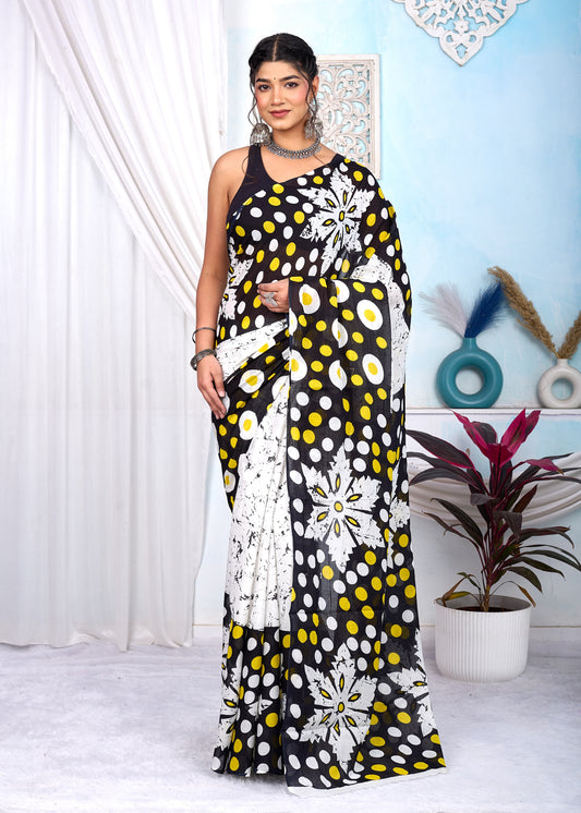 soft Mul cotton saree for summer