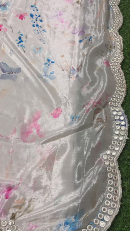 Crape Silk Digital Print Saree - BFSLA47