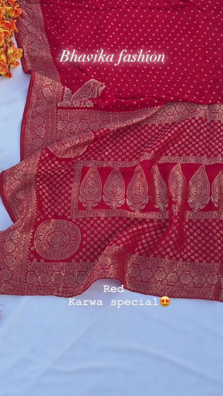 Pure Dolla Silk Banarasi Pallu Barik Zari Butti Best Quality Saree With Blouse  - BFSLB11
