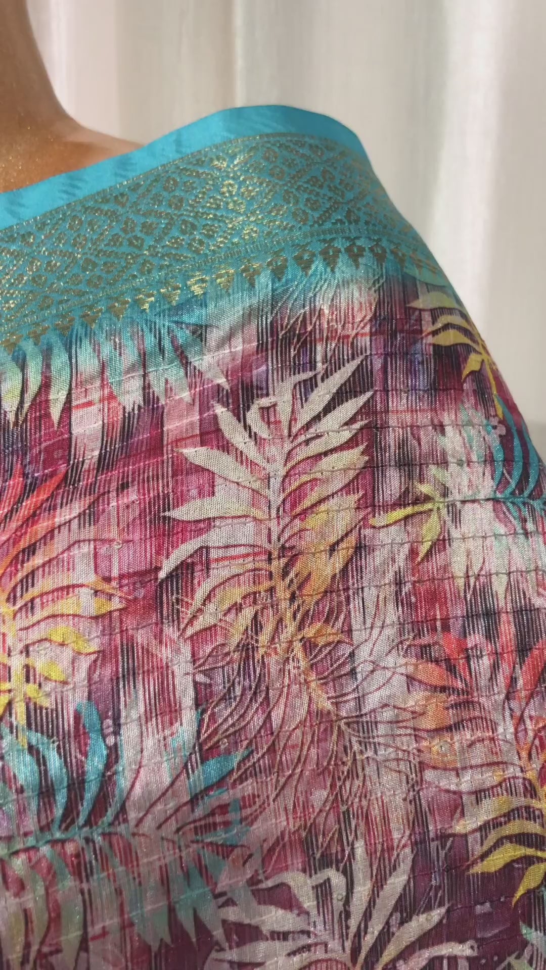 Cotton Digital Print With Sequen Work Saree - BFSLA35