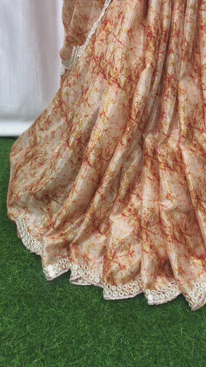 Crape Silk Digital Print Saree - BFSLA46